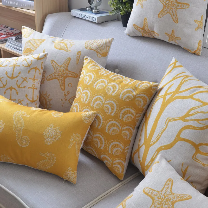 Pillow cover: Yellow Underwater Prints
