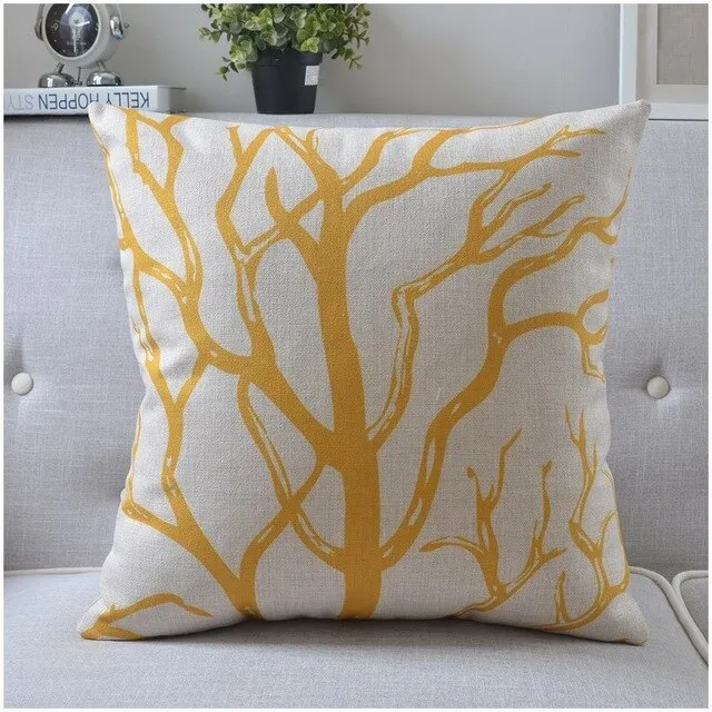 Pillow cover: Yellow Underwater Prints