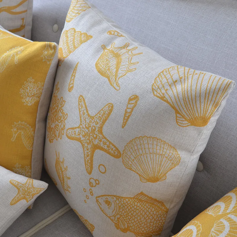Pillow cover: Yellow Underwater Prints