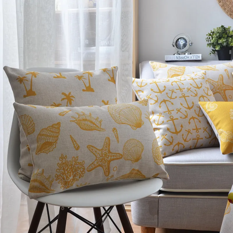 Pillow cover: Yellow Underwater Prints