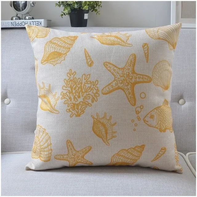 Pillow cover: Yellow Underwater Prints