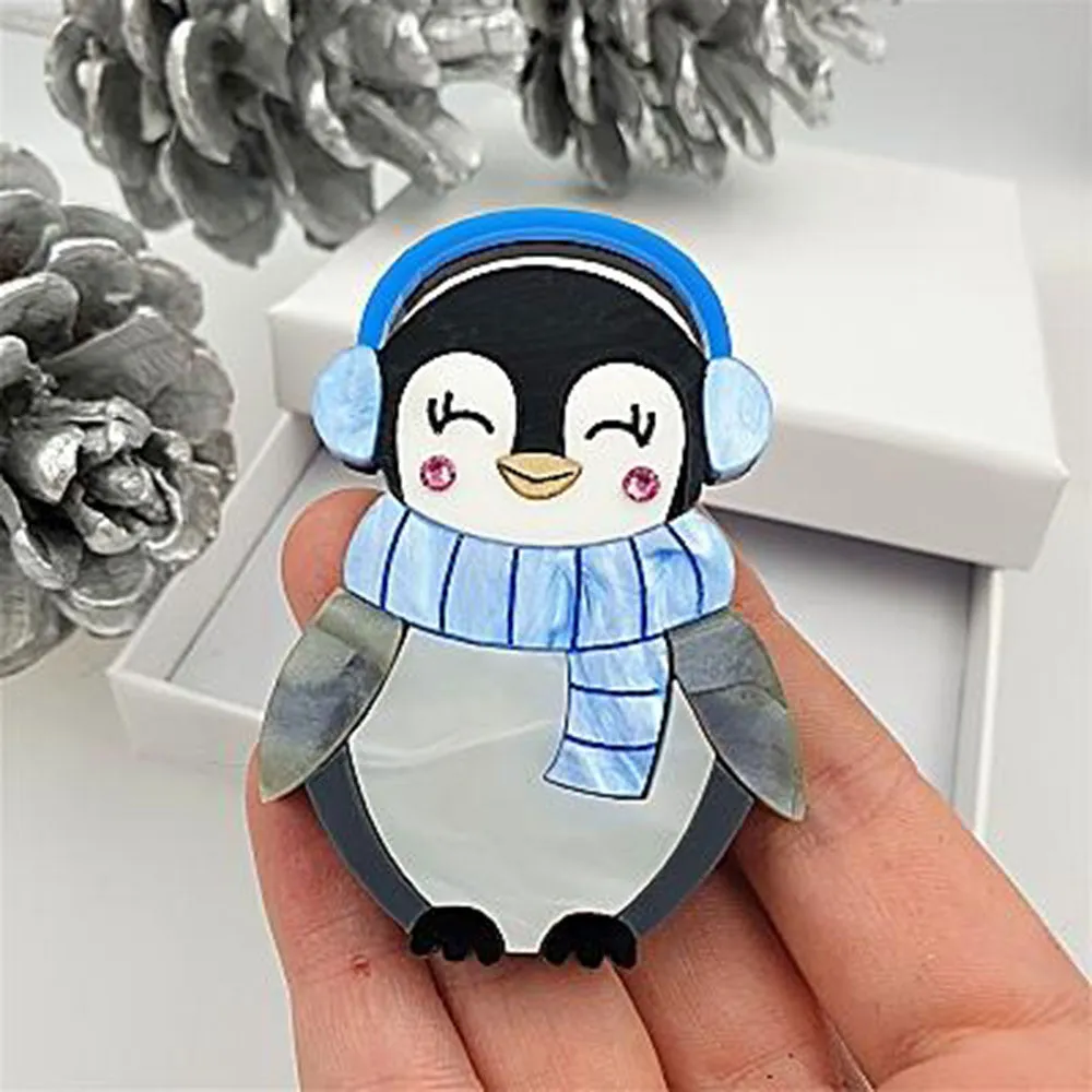 Pip The Penguin Brooch by Cherryloco Jewellery