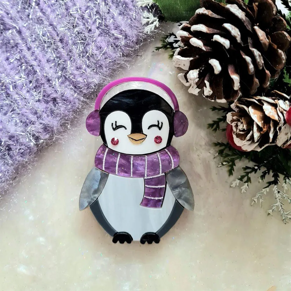 Pip The Penguin Brooch by Cherryloco Jewellery