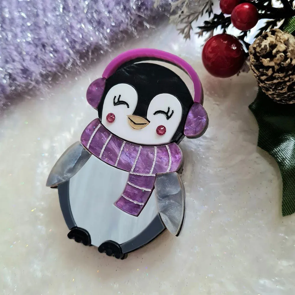 Pip The Penguin Brooch by Cherryloco Jewellery