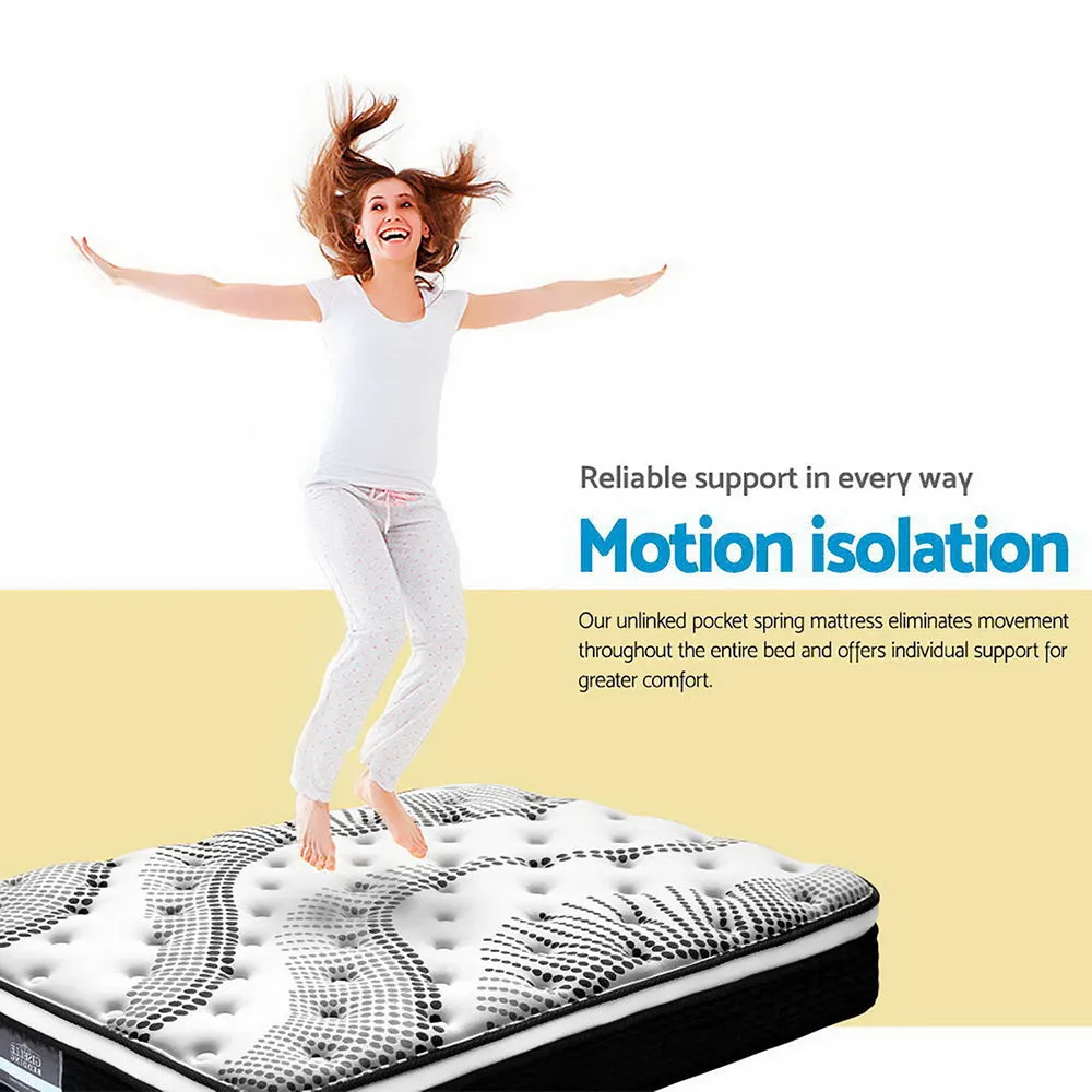 Plush Euro Top Mattress, 5-Zoned Springs, King Single - Giselle Bedding