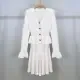 Pre Order: Ruffle Edge Patchwork Long Sleeved Dress