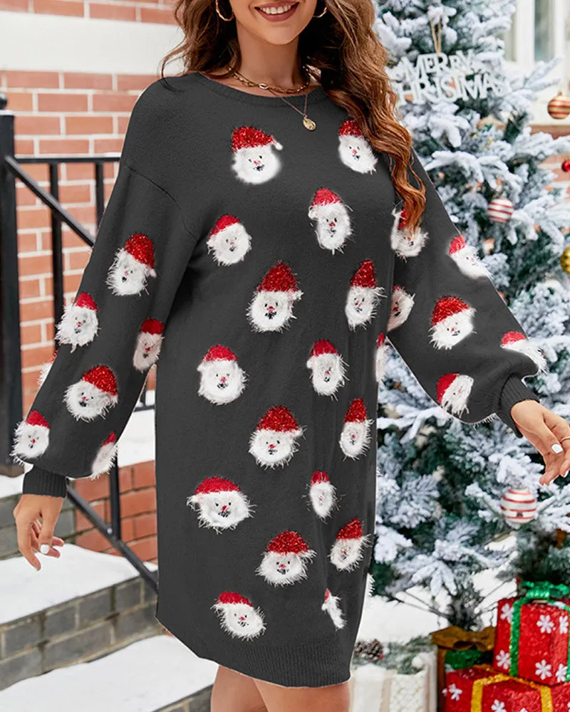 PrimoDossa Weihnachts-Pullover | Gemütlicher langer Weihnachts-Pullover für Damen