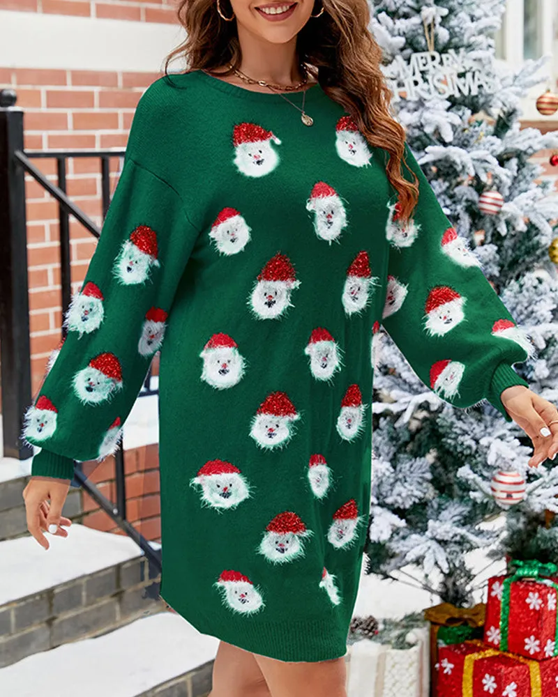 PrimoDossa Weihnachts-Pullover | Gemütlicher langer Weihnachts-Pullover für Damen