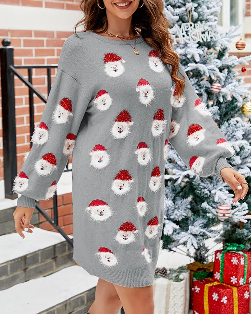PrimoDossa Weihnachts-Pullover | Gemütlicher langer Weihnachts-Pullover für Damen