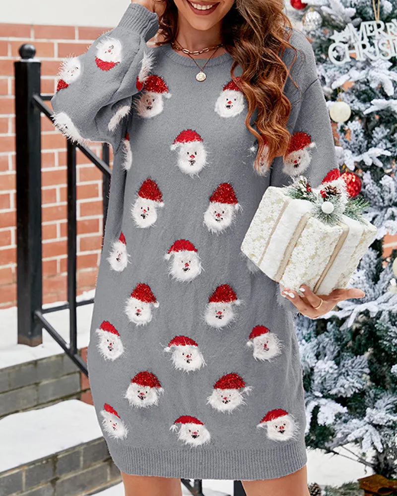 PrimoDossa Weihnachts-Pullover | Gemütlicher langer Weihnachts-Pullover für Damen