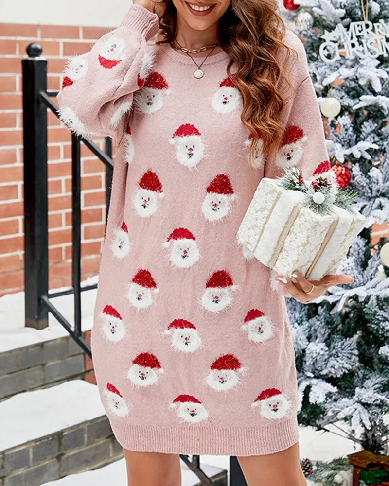 PrimoDossa Weihnachts-Pullover | Gemütlicher langer Weihnachts-Pullover für Damen