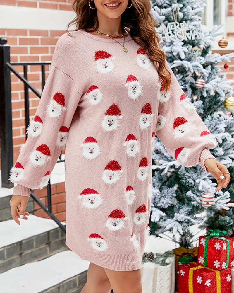 PrimoDossa Weihnachts-Pullover | Gemütlicher langer Weihnachts-Pullover für Damen