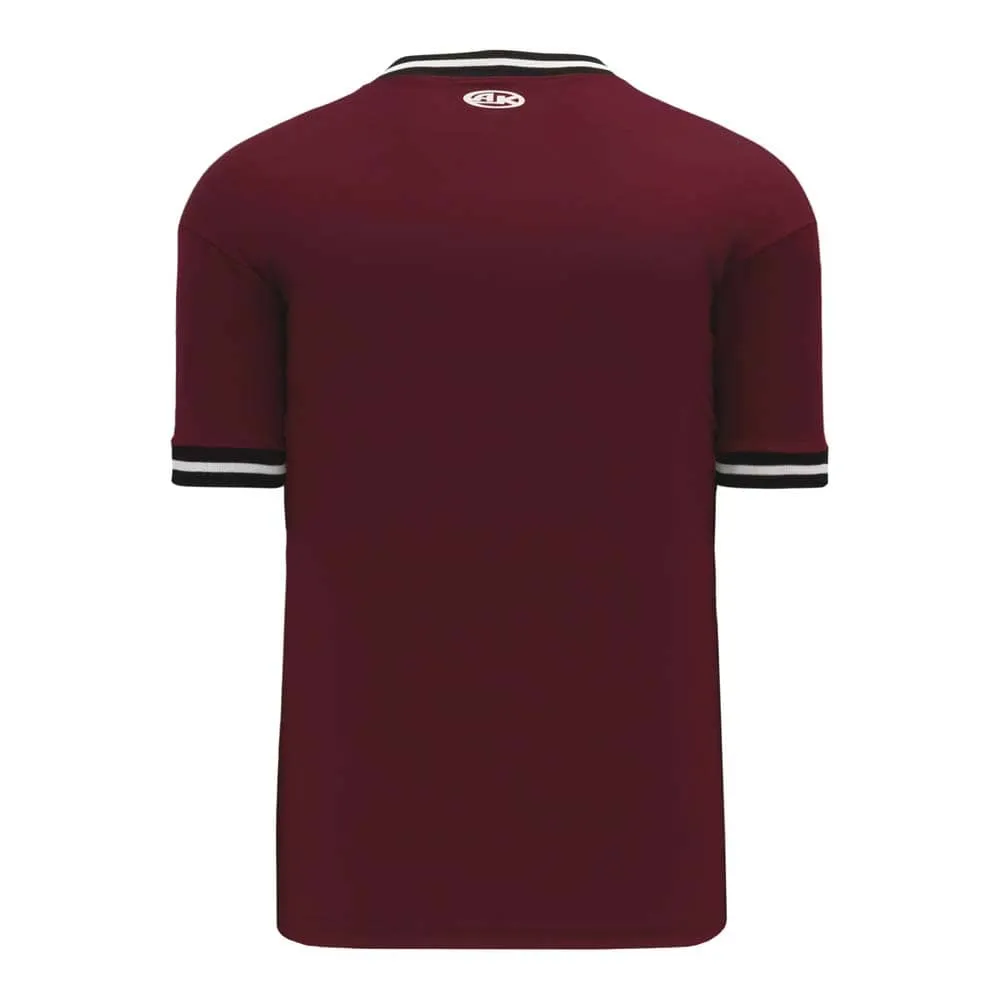 Retro V-Neck Dry Flex Pullover Maroon-Black Jersey