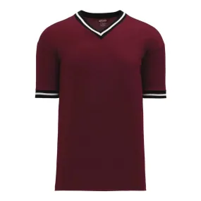 Retro V-Neck Dry Flex Pullover Maroon-Black Jersey