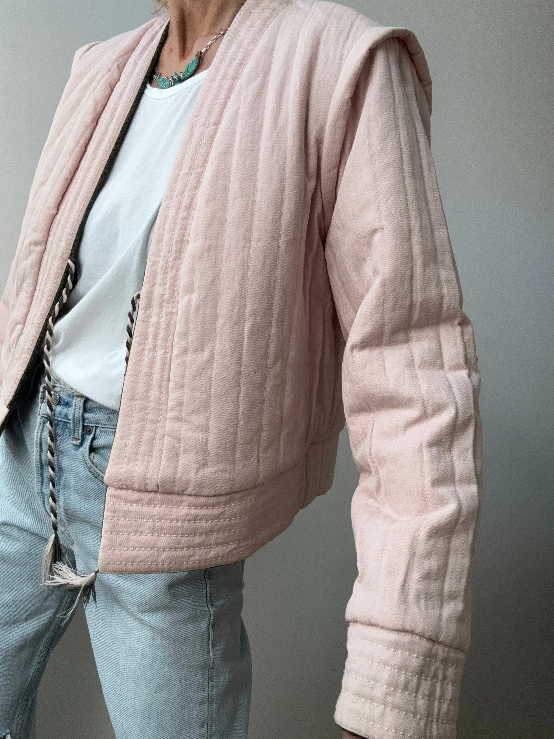 Reversible Spot Green Quilt Jacket