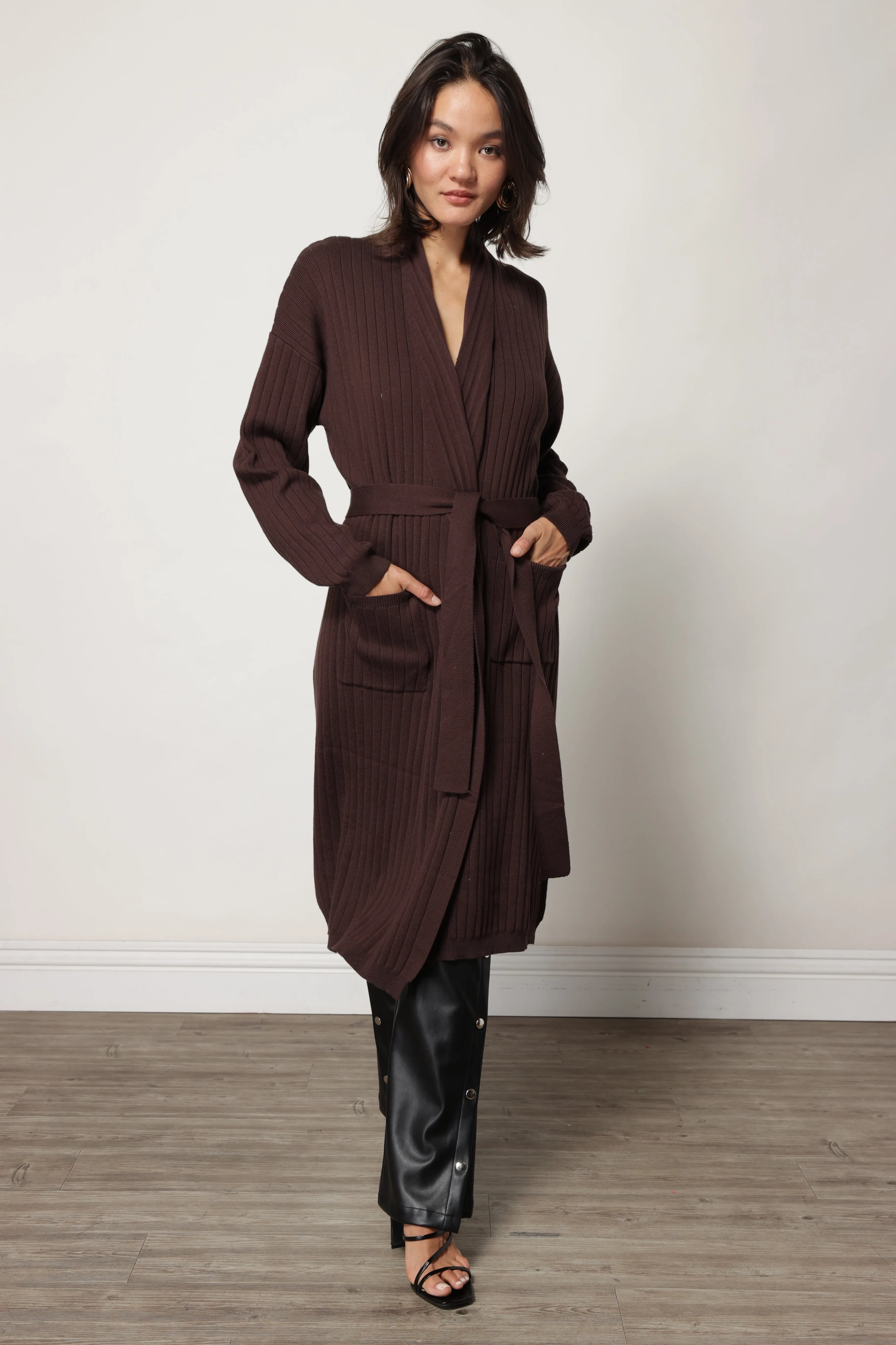 RIBBED CARDIGAN