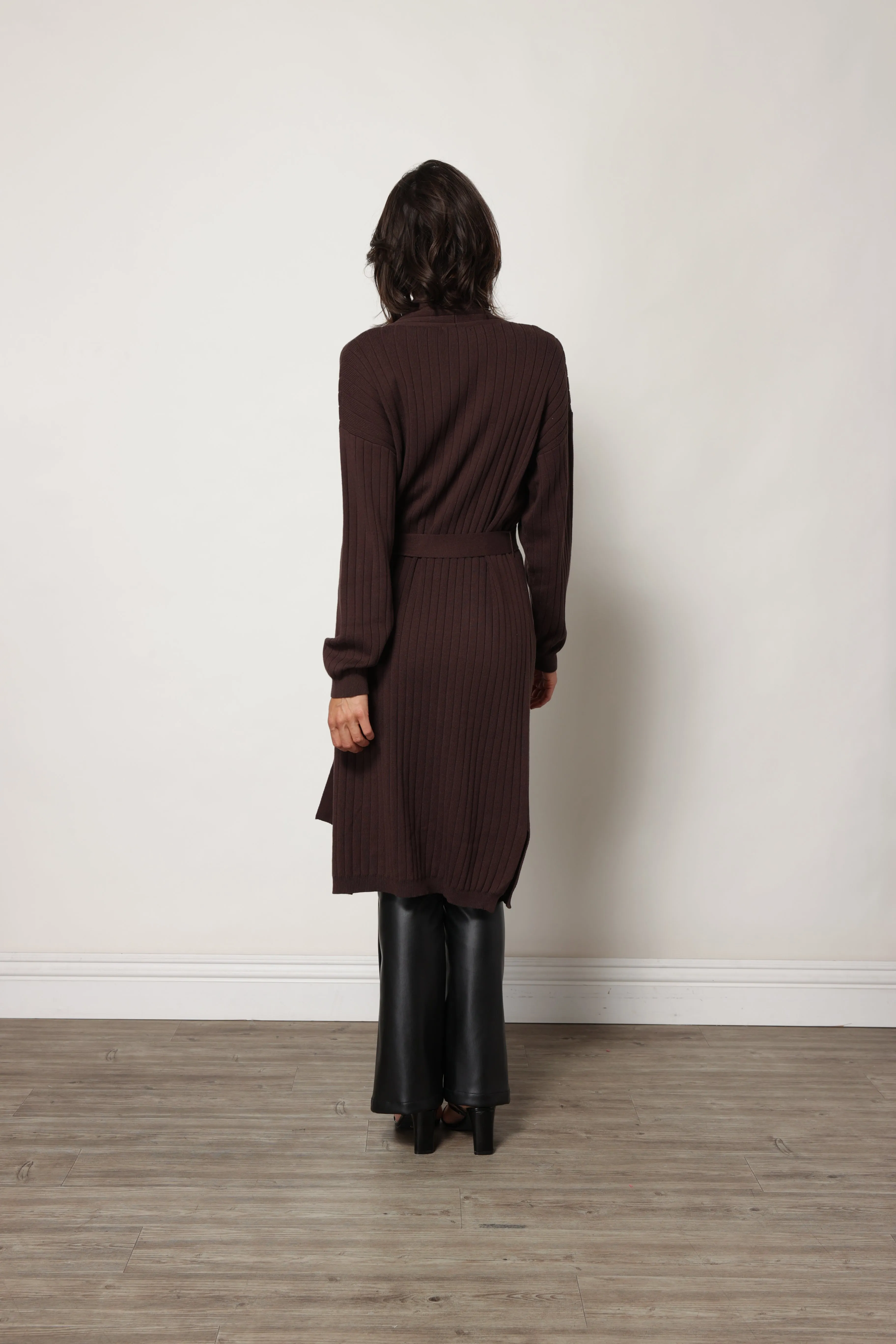 RIBBED CARDIGAN