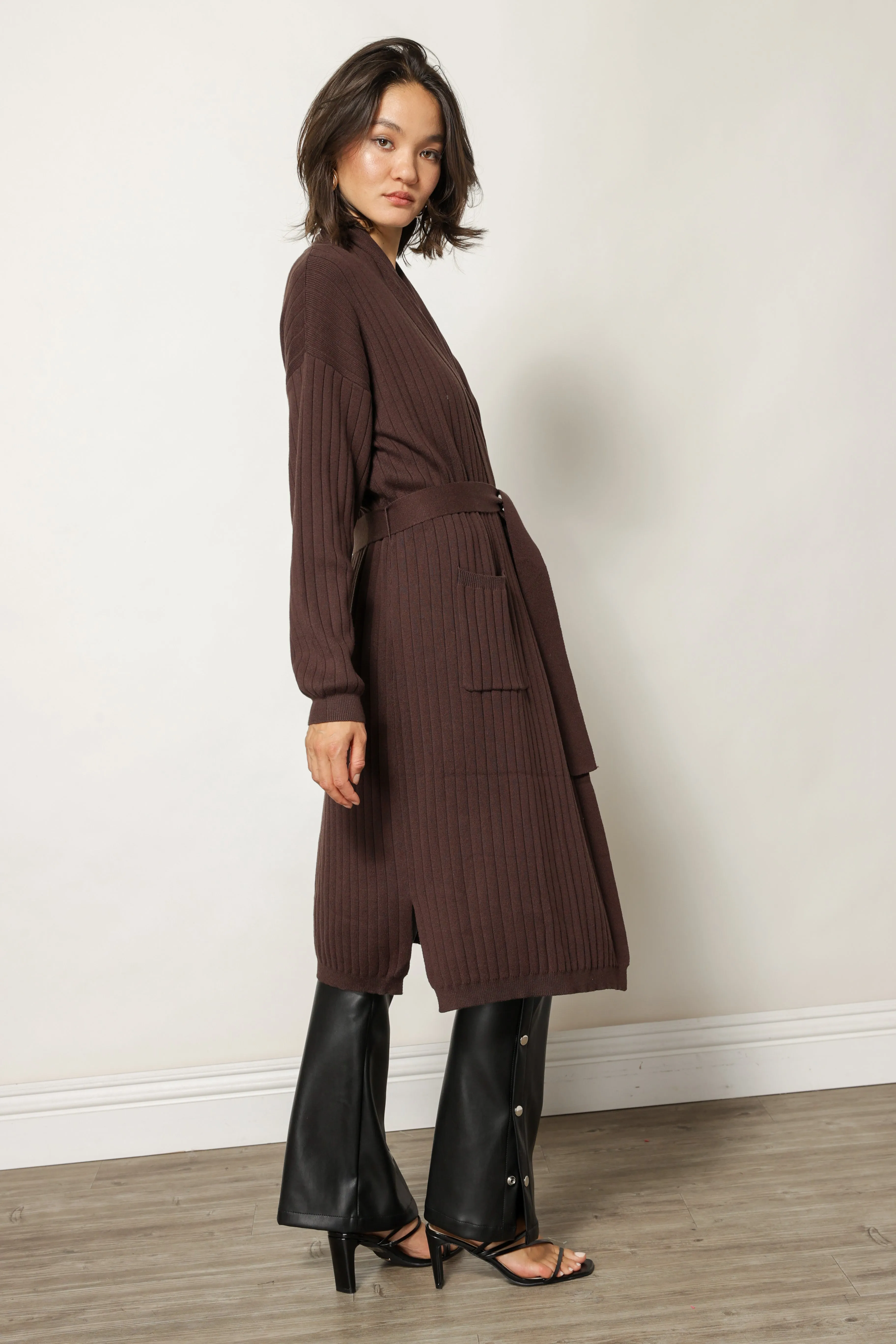 RIBBED CARDIGAN