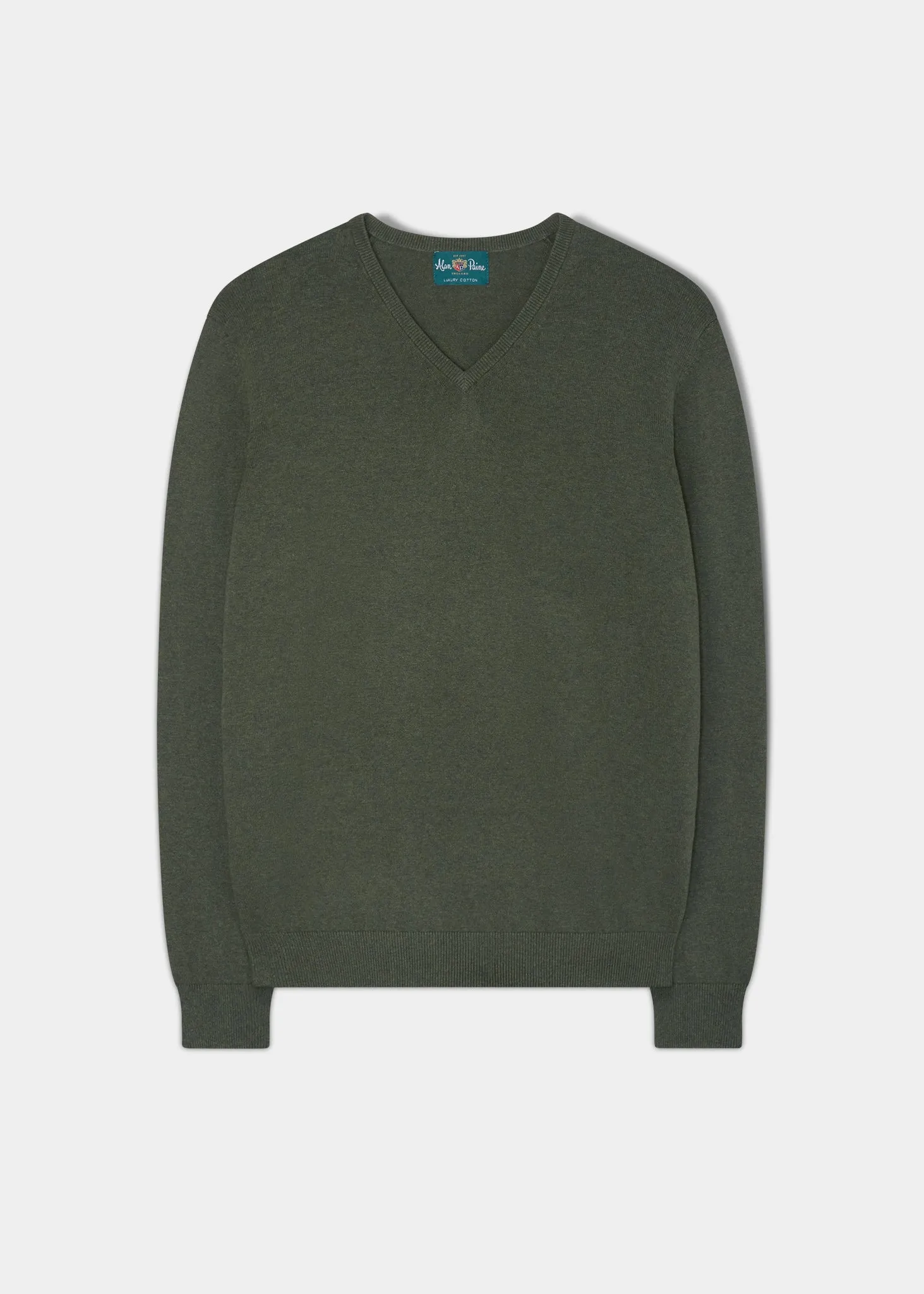 Rothwell Cotton Cashmere Jumper In Spruce