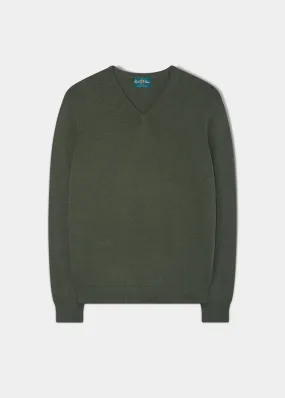 Rothwell Cotton Cashmere Jumper In Spruce