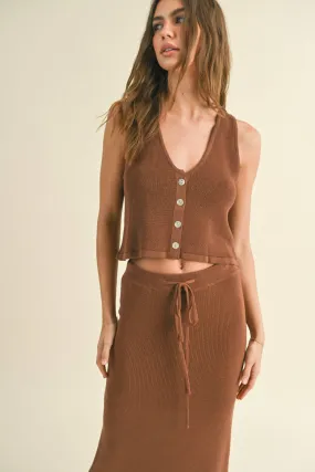 Sadie Button Knitted Vest