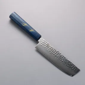 Sakai Takayuki VG10 33 Layer Damascus Nakiri 160mm Live oak Lacquered (Saiseki) Handle