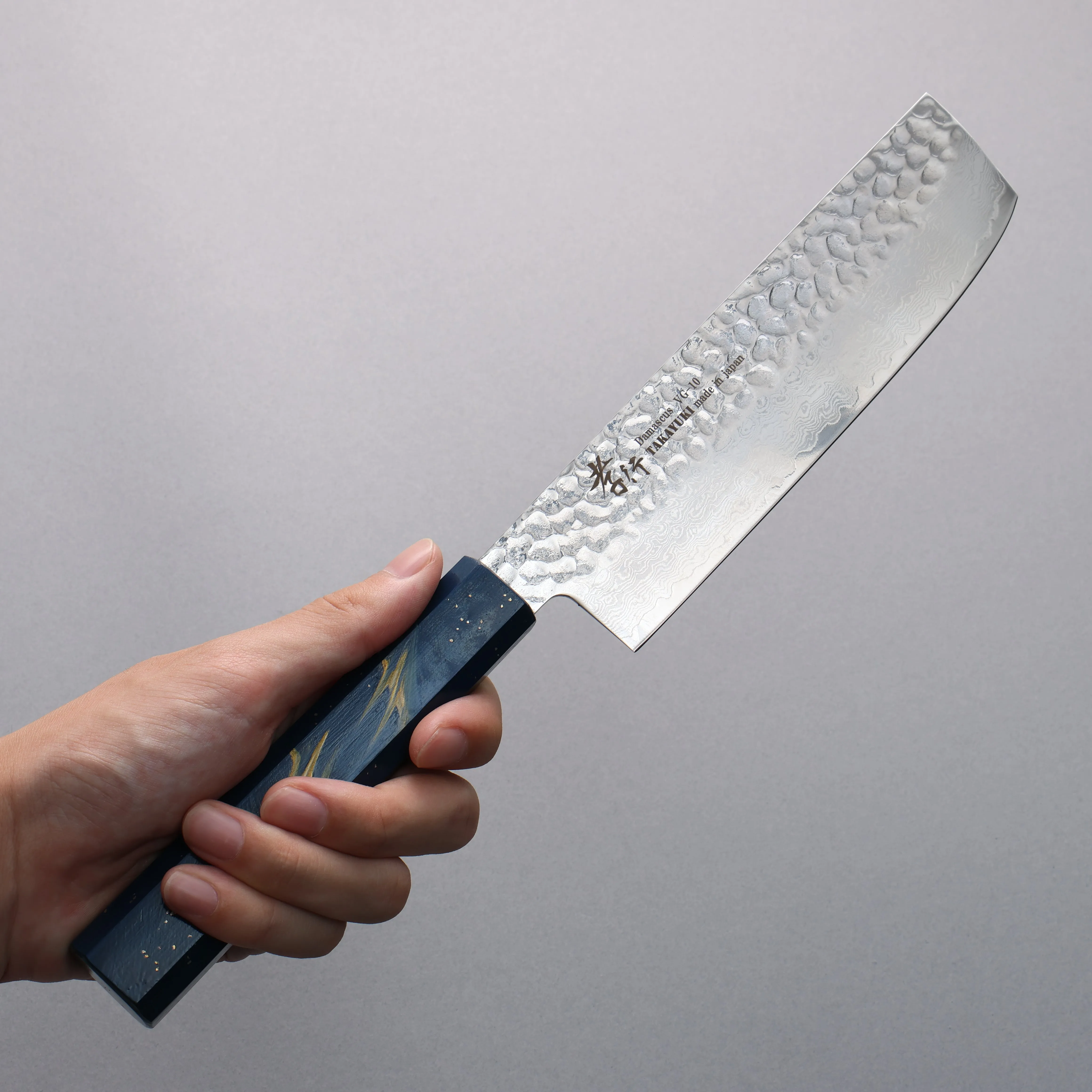 Sakai Takayuki VG10 33 Layer Damascus Nakiri 160mm Live oak Lacquered (Saiseki) Handle
