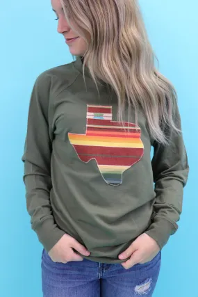 Sangria Serape Olive Pullover
