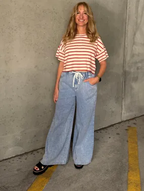 Seaside Striped Pullover Top