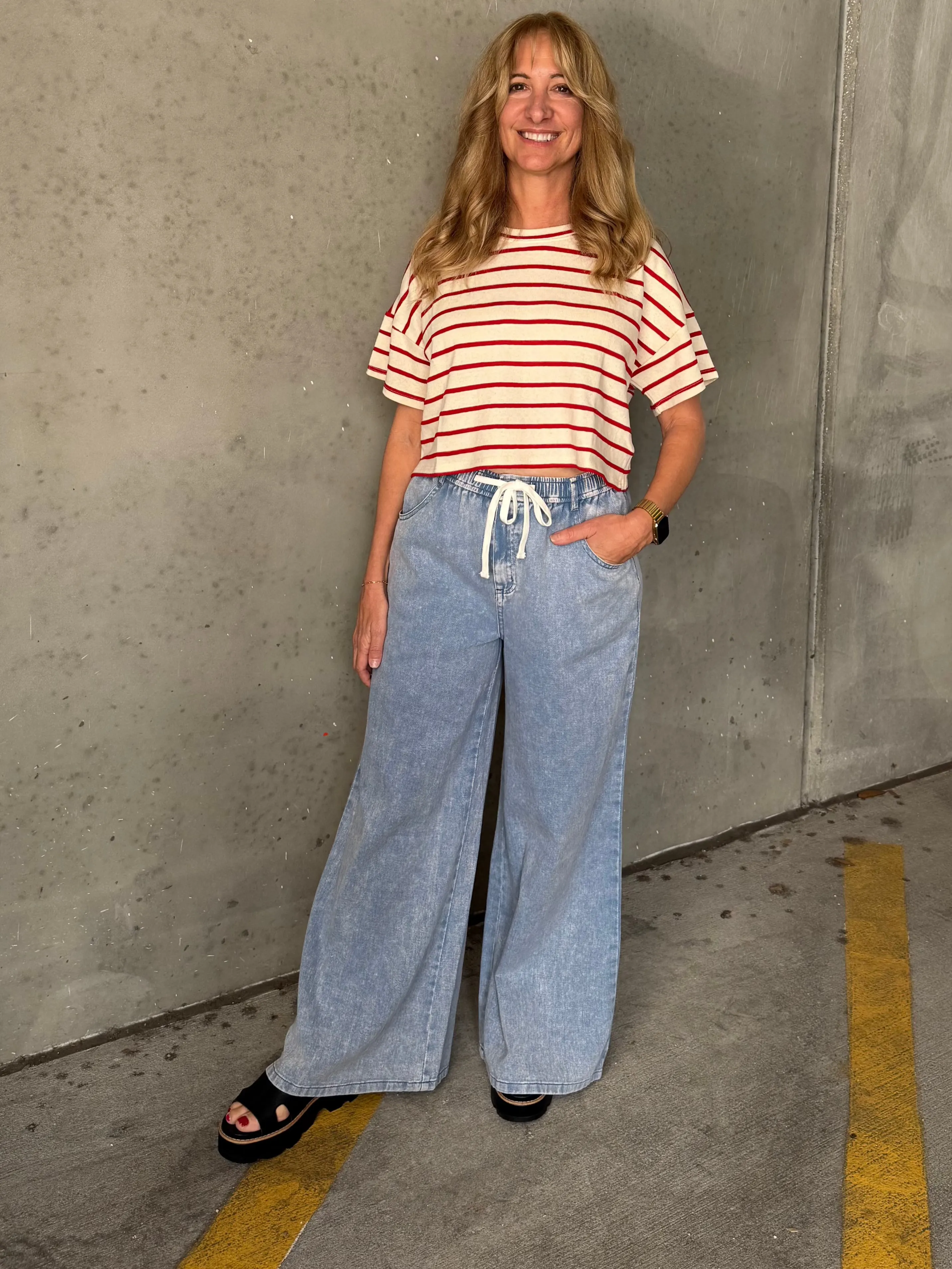 Seaside Striped Pullover Top