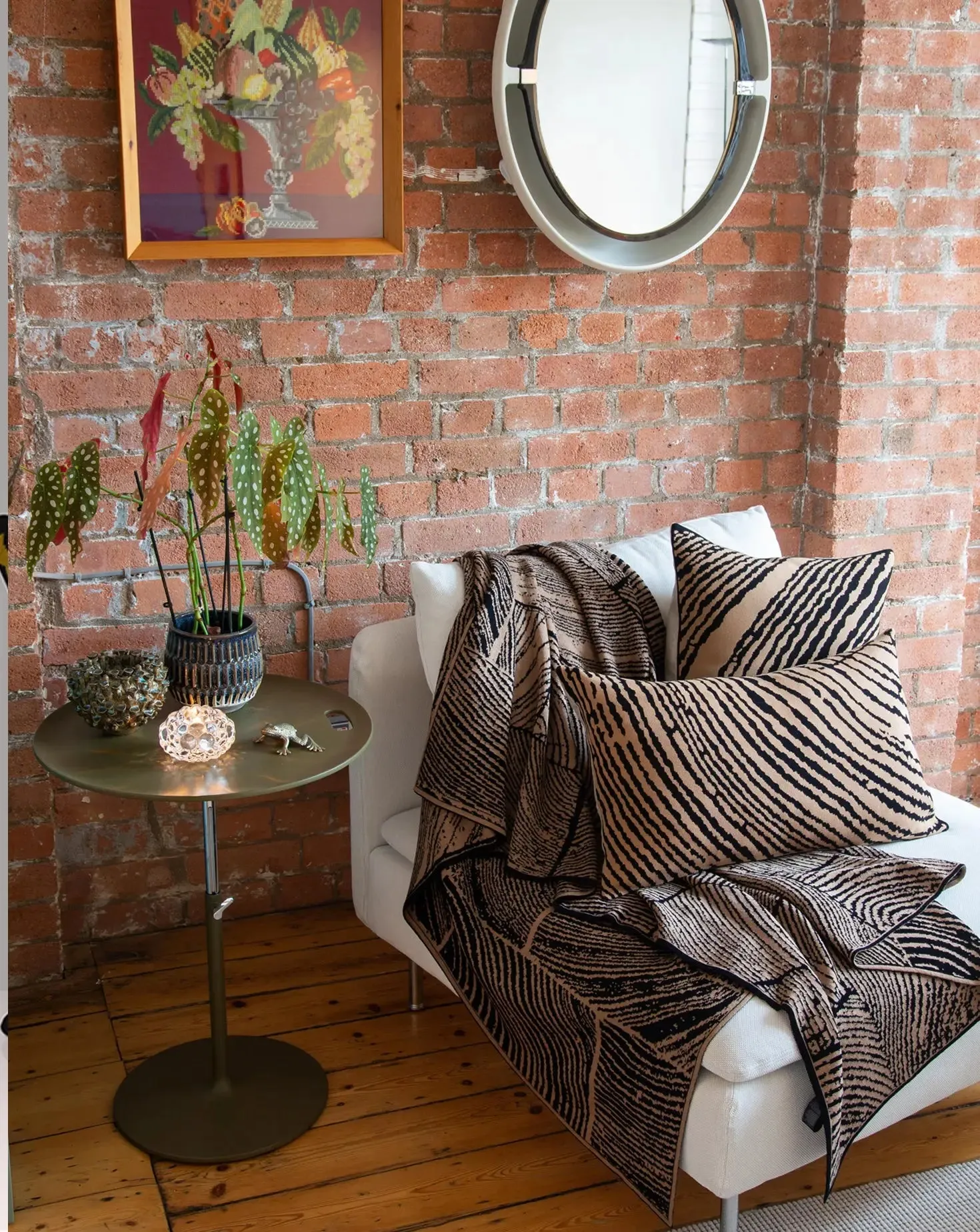 Set of 2 Wood Block Hazelnut Rectangle Cushion