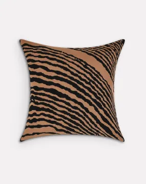 Set of 2 Wood Block Hazelnut Square Cushion