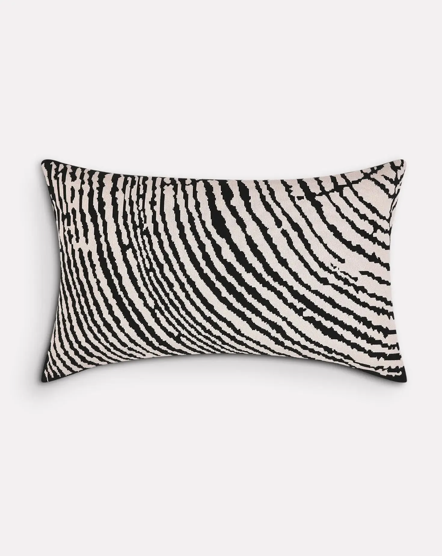 Set of 2 Wood Block Off White Rectangle Cushion