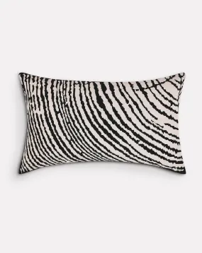 Set of 2 Wood Block Off White Rectangle Cushion