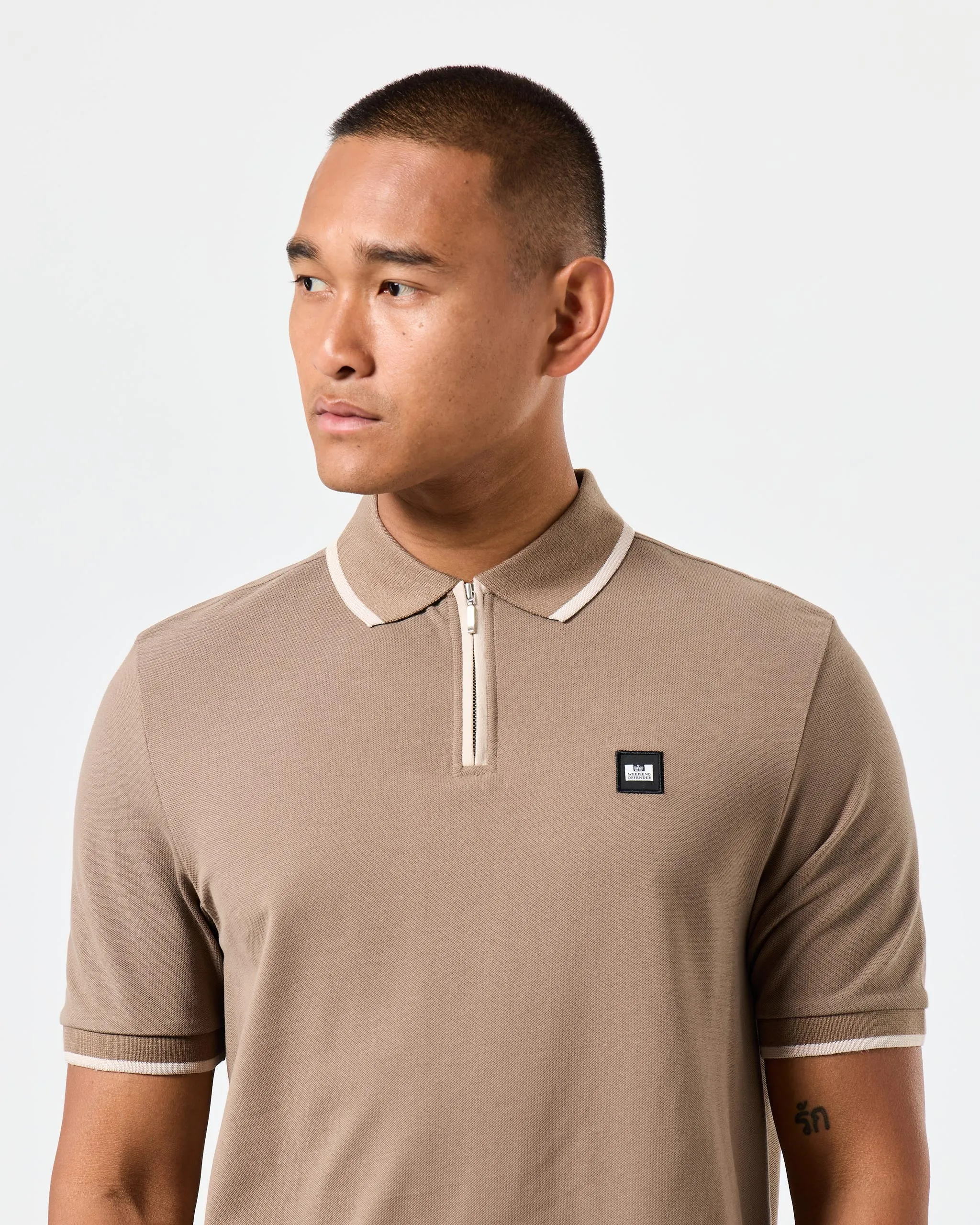 Shore Polo Shirt Mocha Brown/Abalone