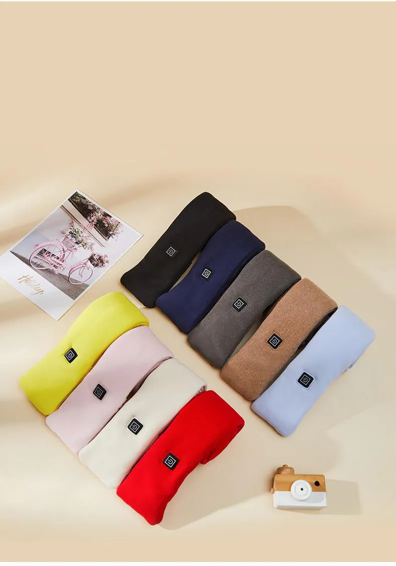 Sidiou Group New Winter Smart Electric Heated Neck Scarf For Unisex Outdoor Warm Battery Operated Rechargeable USB Heating Scarves