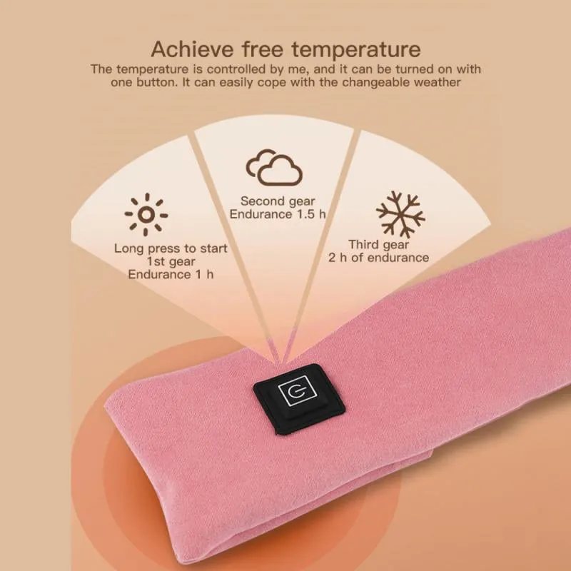 Sidiou Group New Winter Smart Electric Heated Neck Scarf For Unisex Outdoor Warm Battery Operated Rechargeable USB Heating Scarves