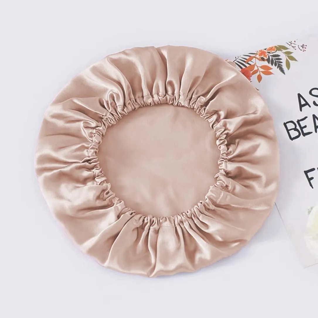 Single Layer Silk Bonnet - Rosy Pink