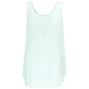 Sleeveless Knitted Top - White