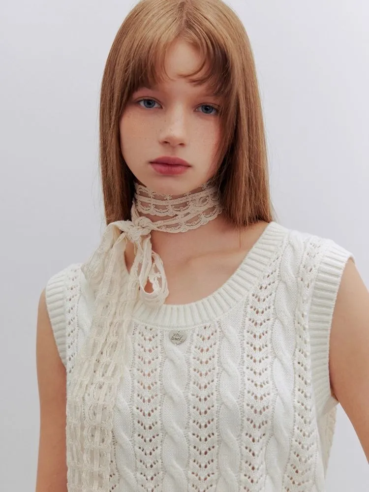 solid color knitted vest