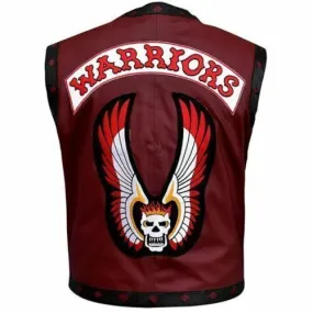 Spine Spark The Warriors Movie Stylish Rider Maroon Leather Vest