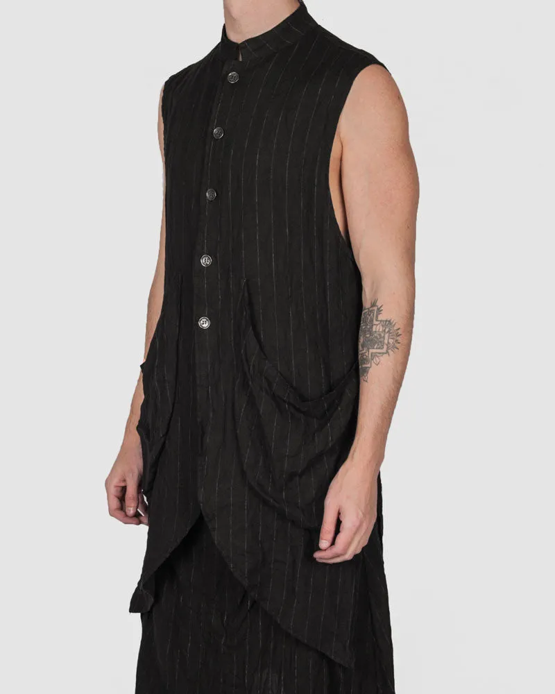 Striped pocket vest