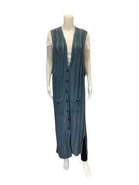 Sundance Women's Sweater Vest Blue Maxi Size: XL