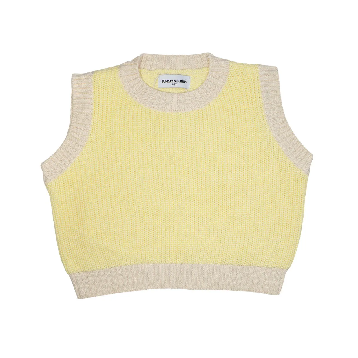Sunday Siblings Nonno Vest Butter Yellow