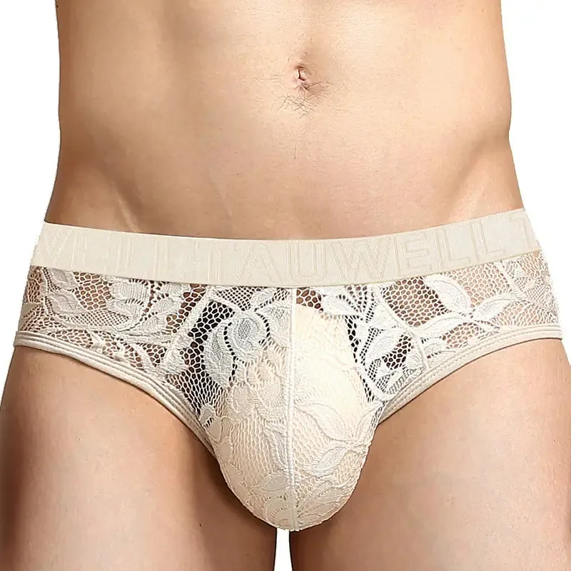 Tauwell Men's Lace Briefs - Low-Rise Mesh Underwear 23107