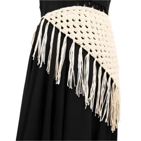 TEEK - Knitted Tassels Irregular Long Belt