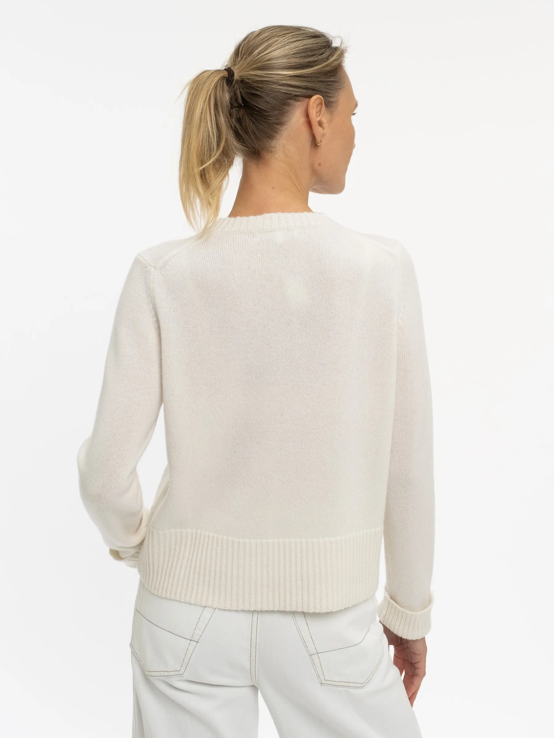 THE LINDA CARDIGAN | ICE WHITE