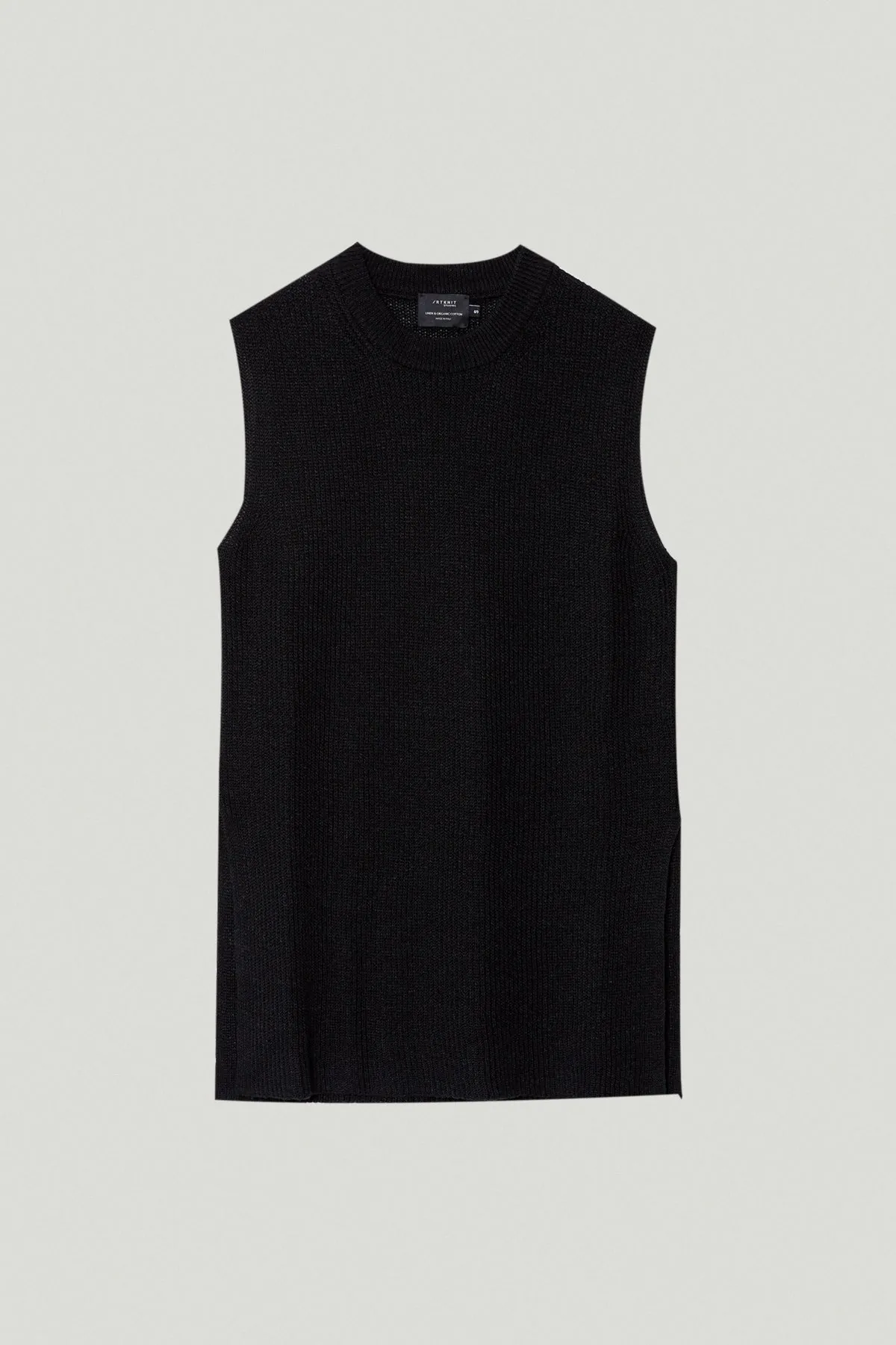 The Linen Cotton Ribbed Vest
