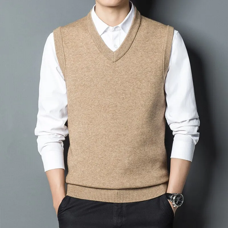 Toxyno Clothing V-Neck Business Armless Sweaters