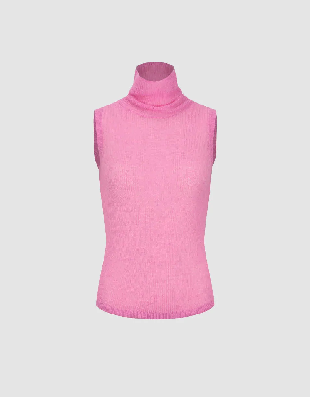 Turtle Neck Knitted Vest
